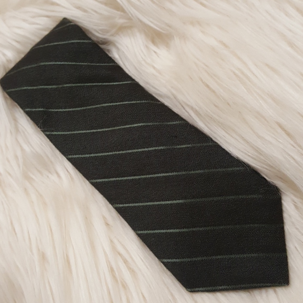 Calvin Klein forest green striped tie